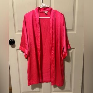 Victoria's Secret Hot Pink Satin Robe
